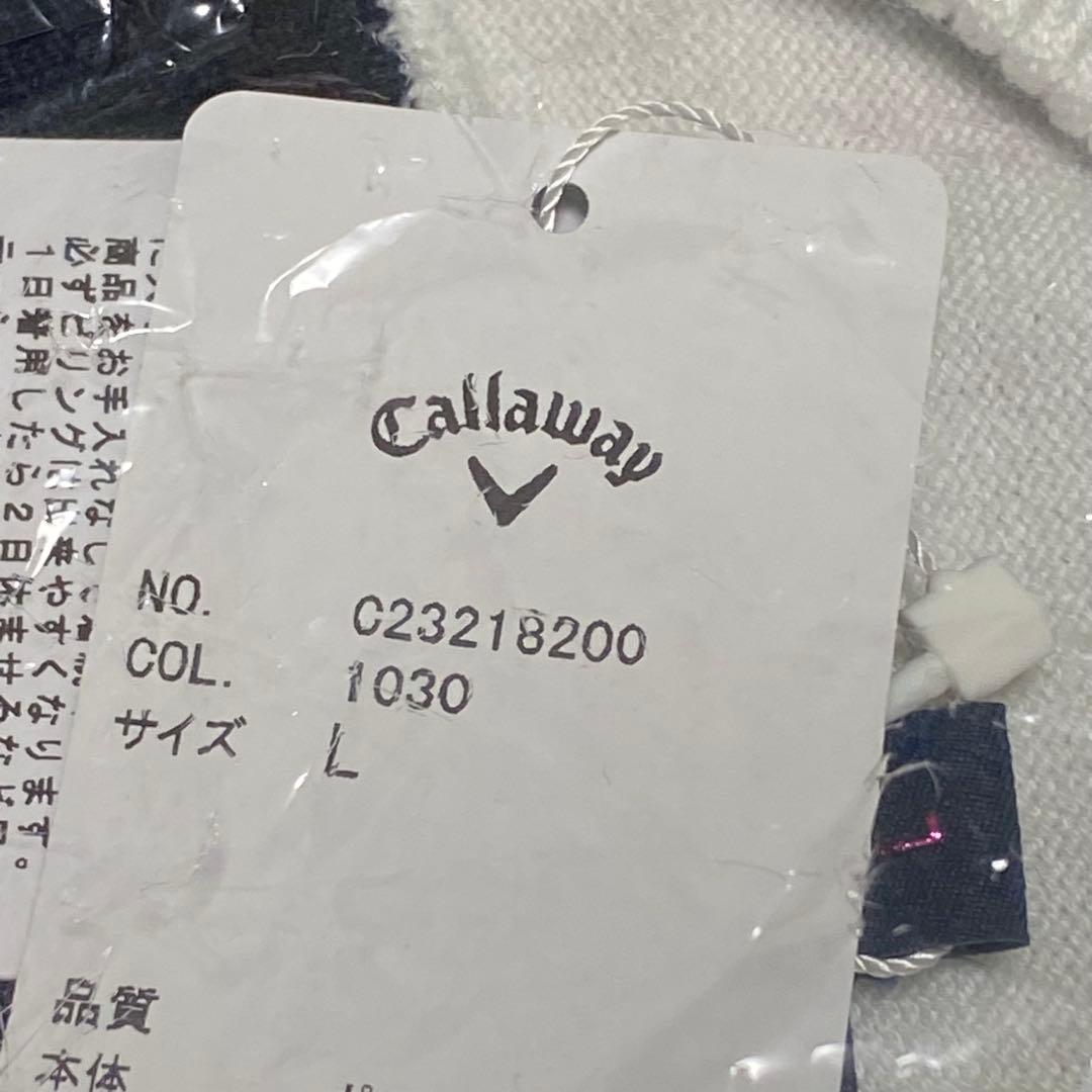 L 新品　タグ付　キャロウェイ　ジャガード　ニット　花柄　フラワー　レディース