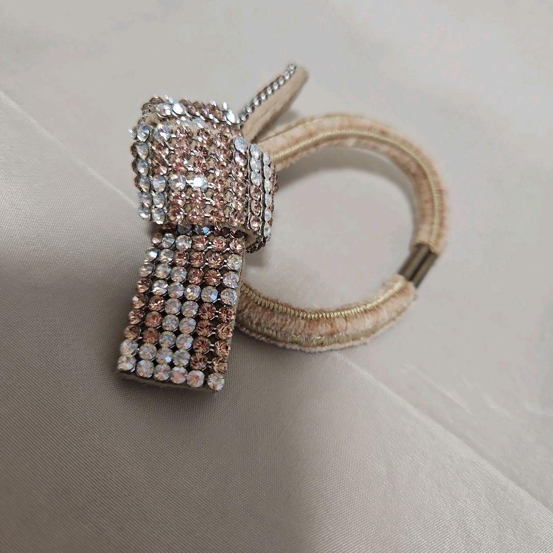 acca アッカ　クリスタル　ブリジットドレスポニー 　ライトピンク　巾着付き