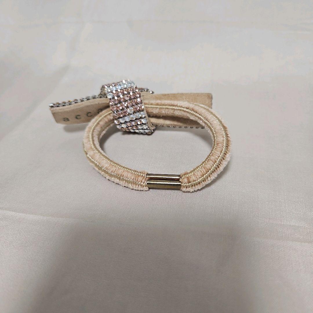 acca アッカ　クリスタル　ブリジットドレスポニー 　ライトピンク　巾着付き