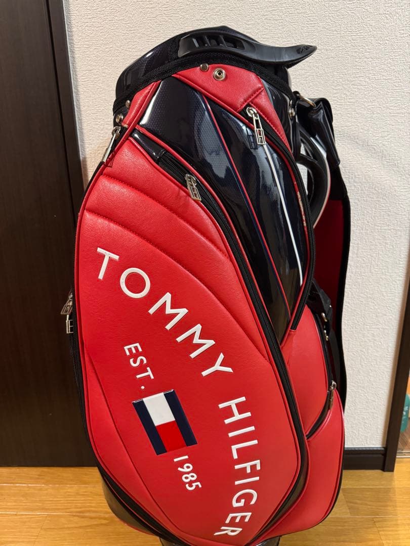   キャディバッグ レッド　新品ネームプレート付