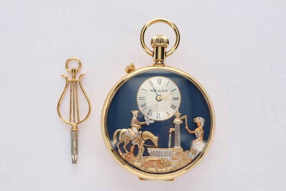 ◆CHARLES REUGE ロマンス 高級オルゴール付き懐中時計 09197