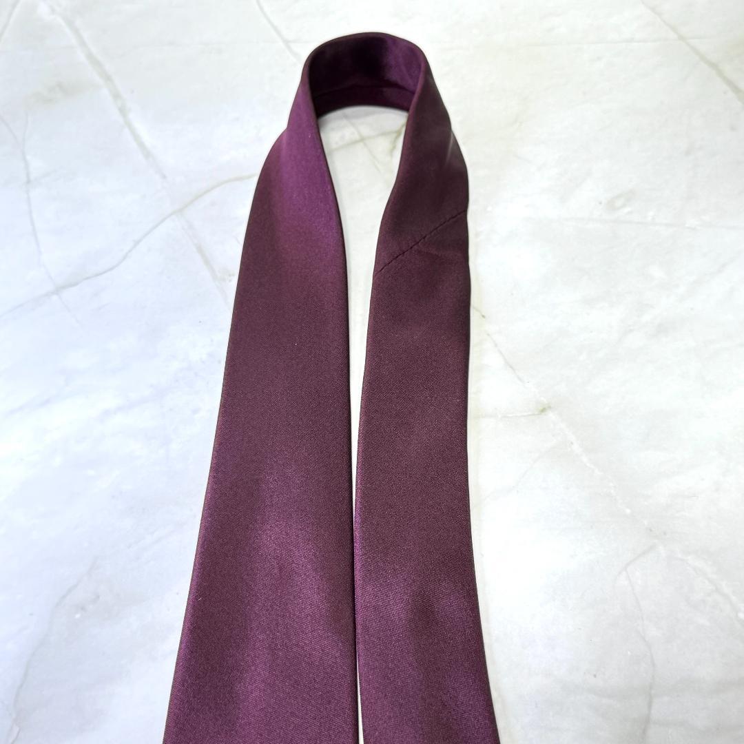 ☆即発 CHANEL ネクタイ フラワー 刺繍 ココマーク ボルドー 高級シルク