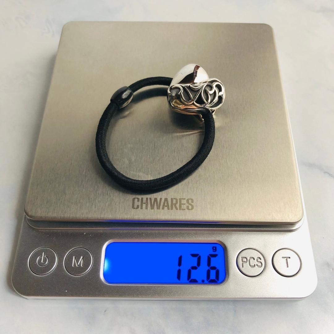 シルバー925 ヘアゴム　ハート　人気　新品　3-36