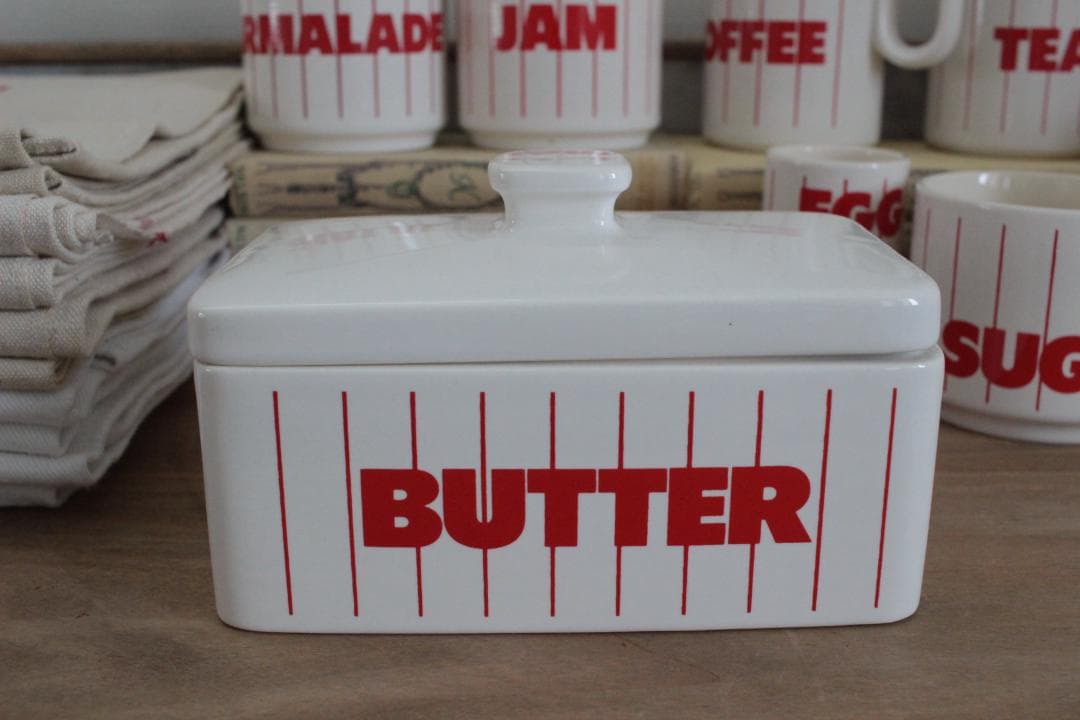 レアHornsea・ホーンジー/蓋付きバターケース