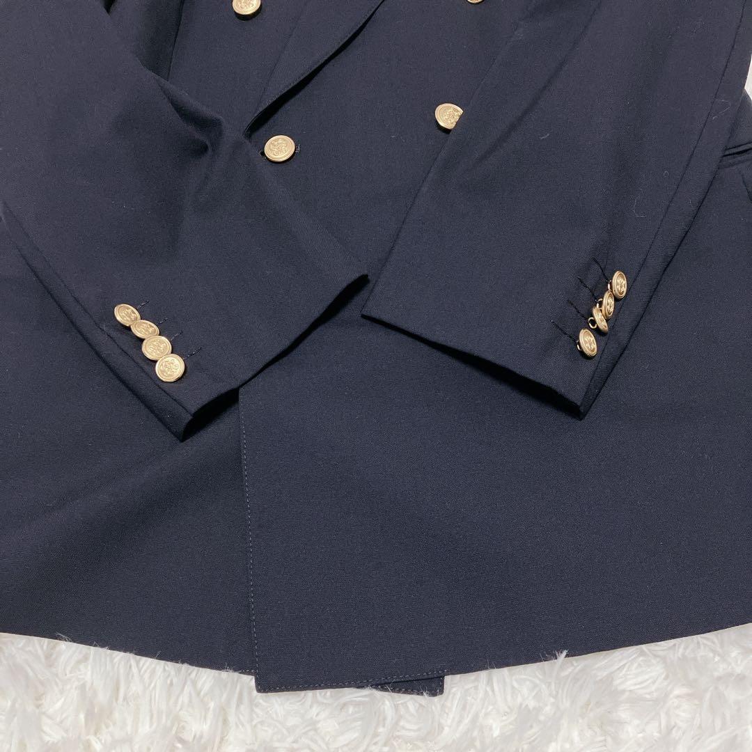 極美品J.PRESS 紺ブレ ダブル ＸL 金ボタン ブレザー ネイビー AB7