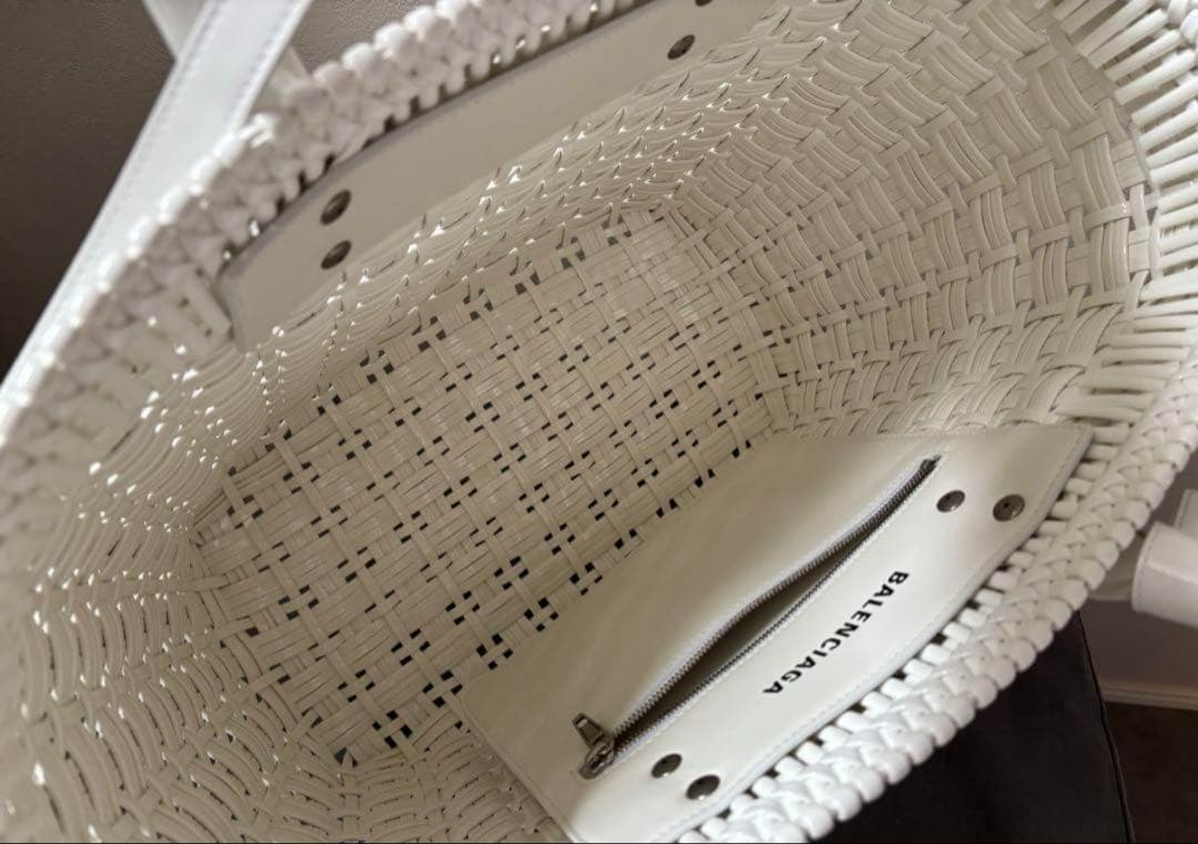 BALENCIAGA ビストロ S カゴバッグ ホワイト