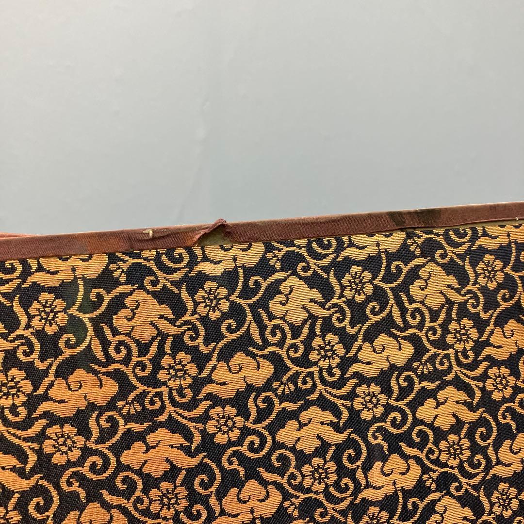 昭和レトロ 仏教美術 阿弥陀二十五菩薩来迎図 三つ折り屏風 金彩 縁起物