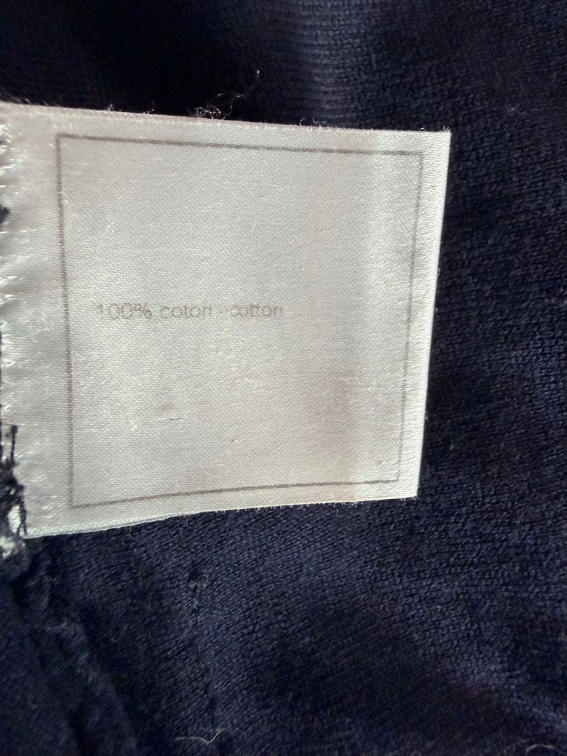 美品　CHANEL 薄手コットン素材　ネイビー フード付きパーカー