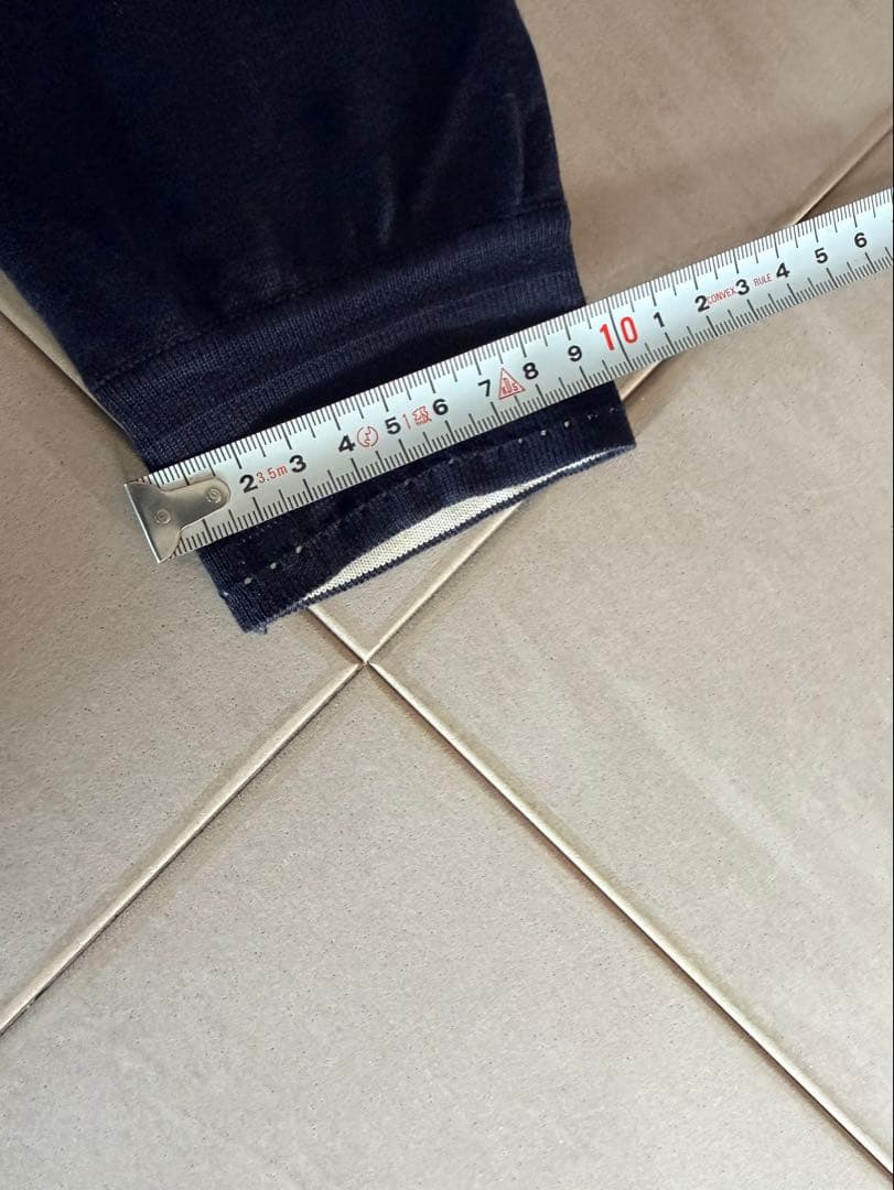 美品　CHANEL 薄手コットン素材　ネイビー フード付きパーカー