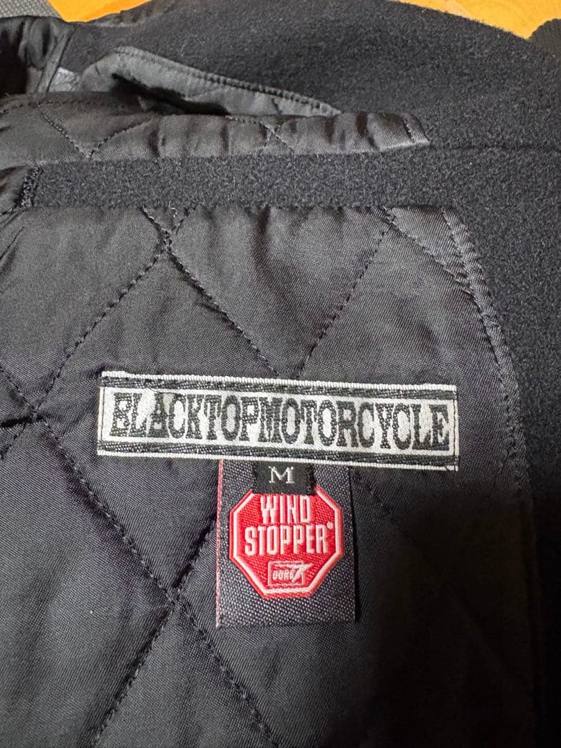 ブラックトップモーターサイクルウールフードジャケットbtmcサイズM