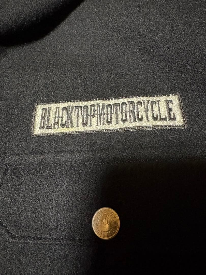 ブラックトップモーターサイクルウールフードジャケットbtmcサイズM