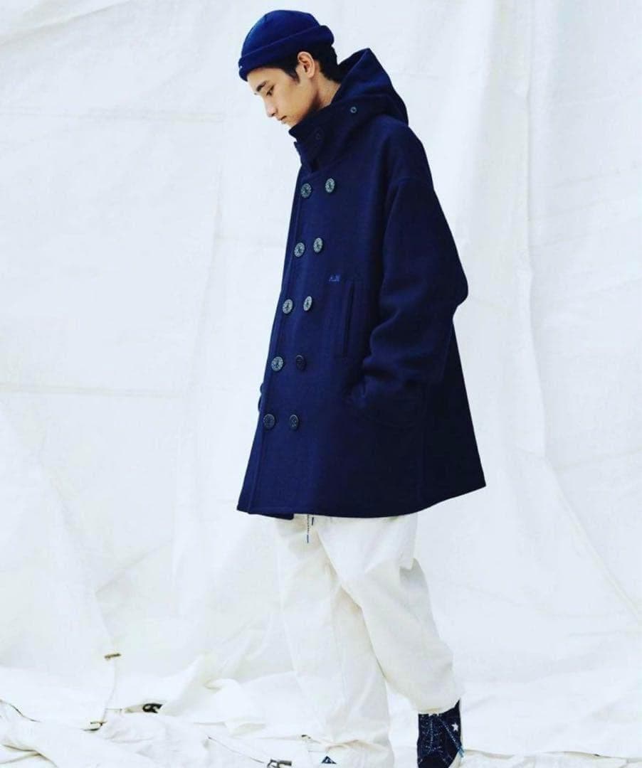 NAUTICA　ノーティカ　長谷川昭雄　ピーコート　ネイビー　M