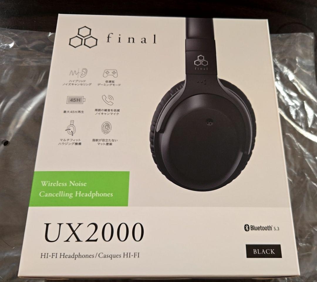 final UX2000 FI-UX2DPL ワイヤレスヘッドホン ブラック