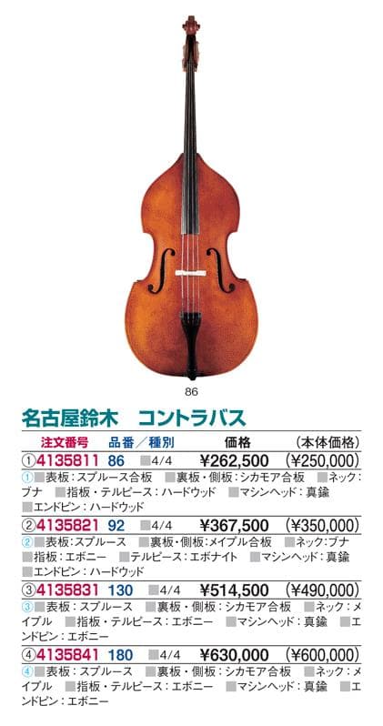 【shn様引取限定】SUZUKI No.180 コントラバス（Anno1989）