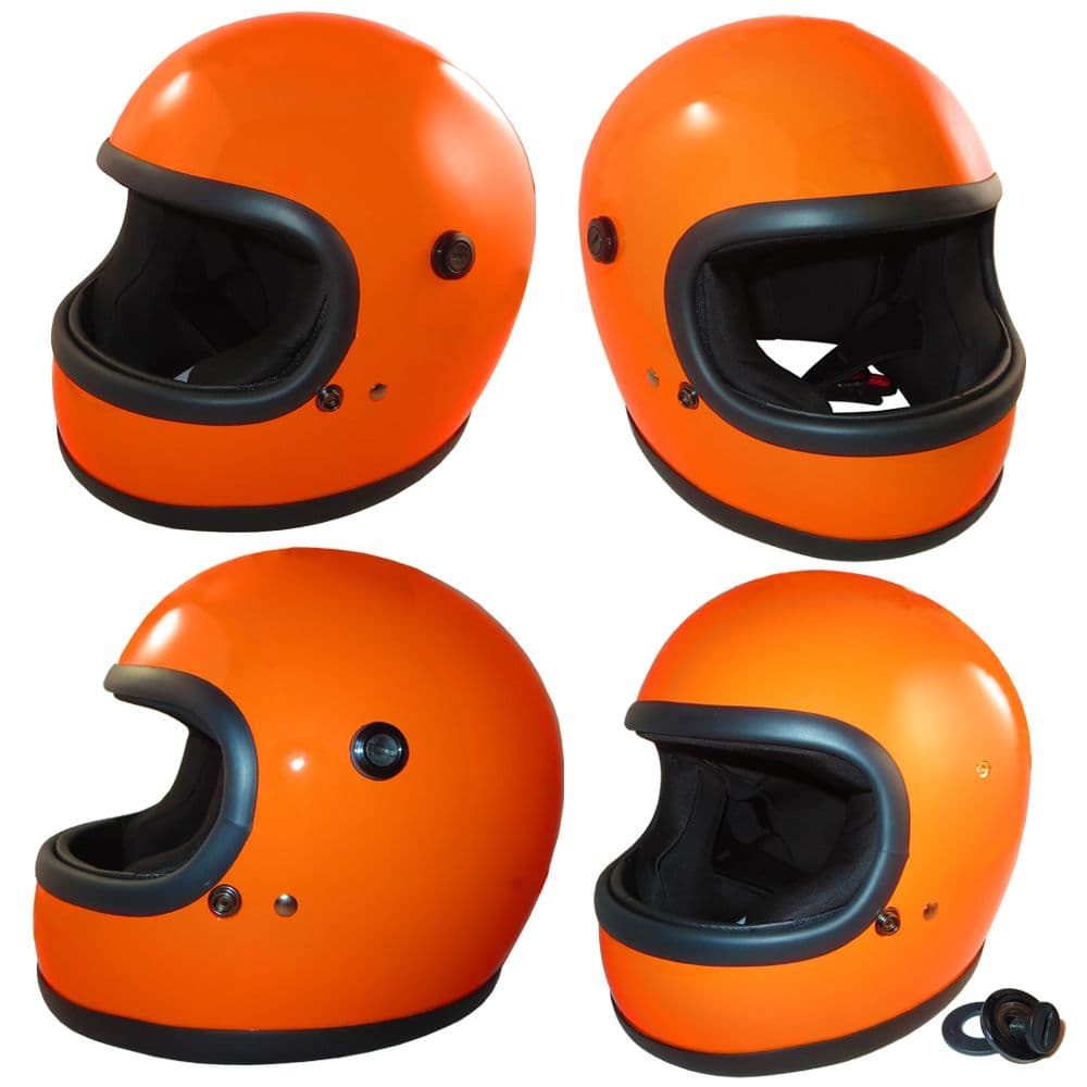 フルフェイス（アイボリ）カフェレーサー 昭和レトロ 70年代族ヘル 人気の当時色