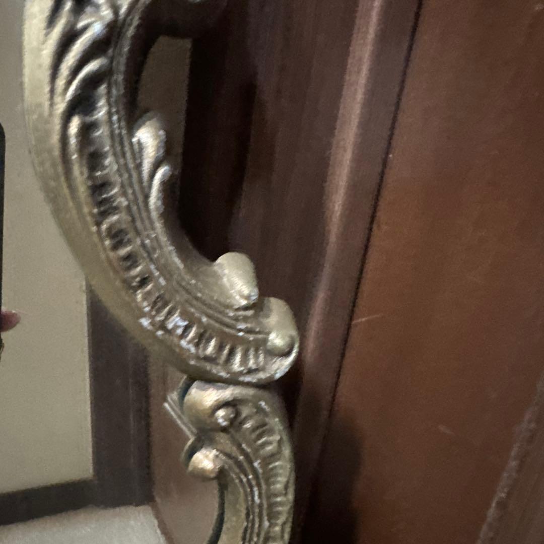 ロココ調 鏡 ミラー アンティーク加工 玄関鏡