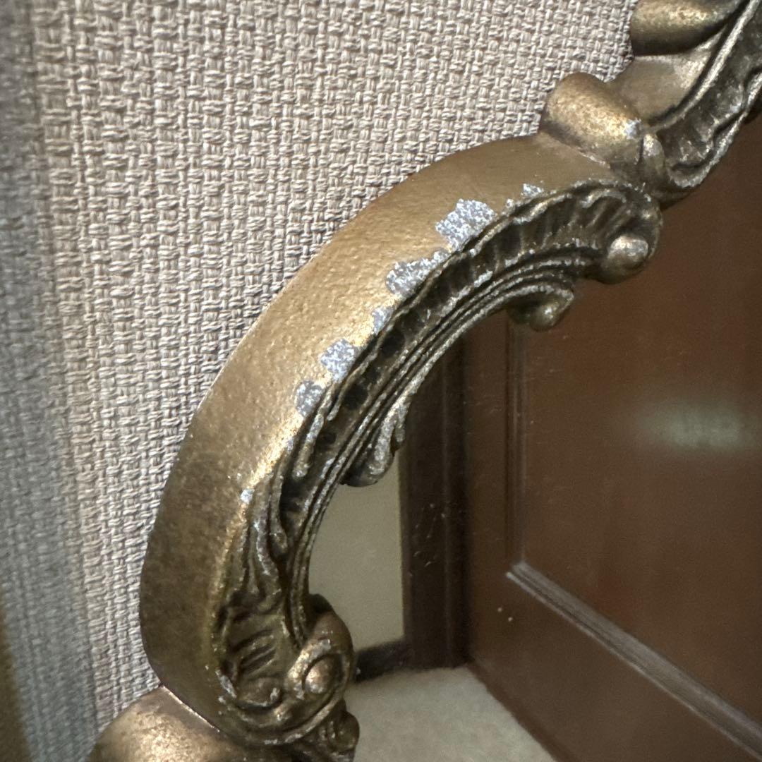 ロココ調 鏡 ミラー アンティーク加工 玄関鏡