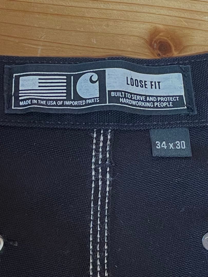 カーハート　ダブルニー　USA製 B01 ブラック　W34L30