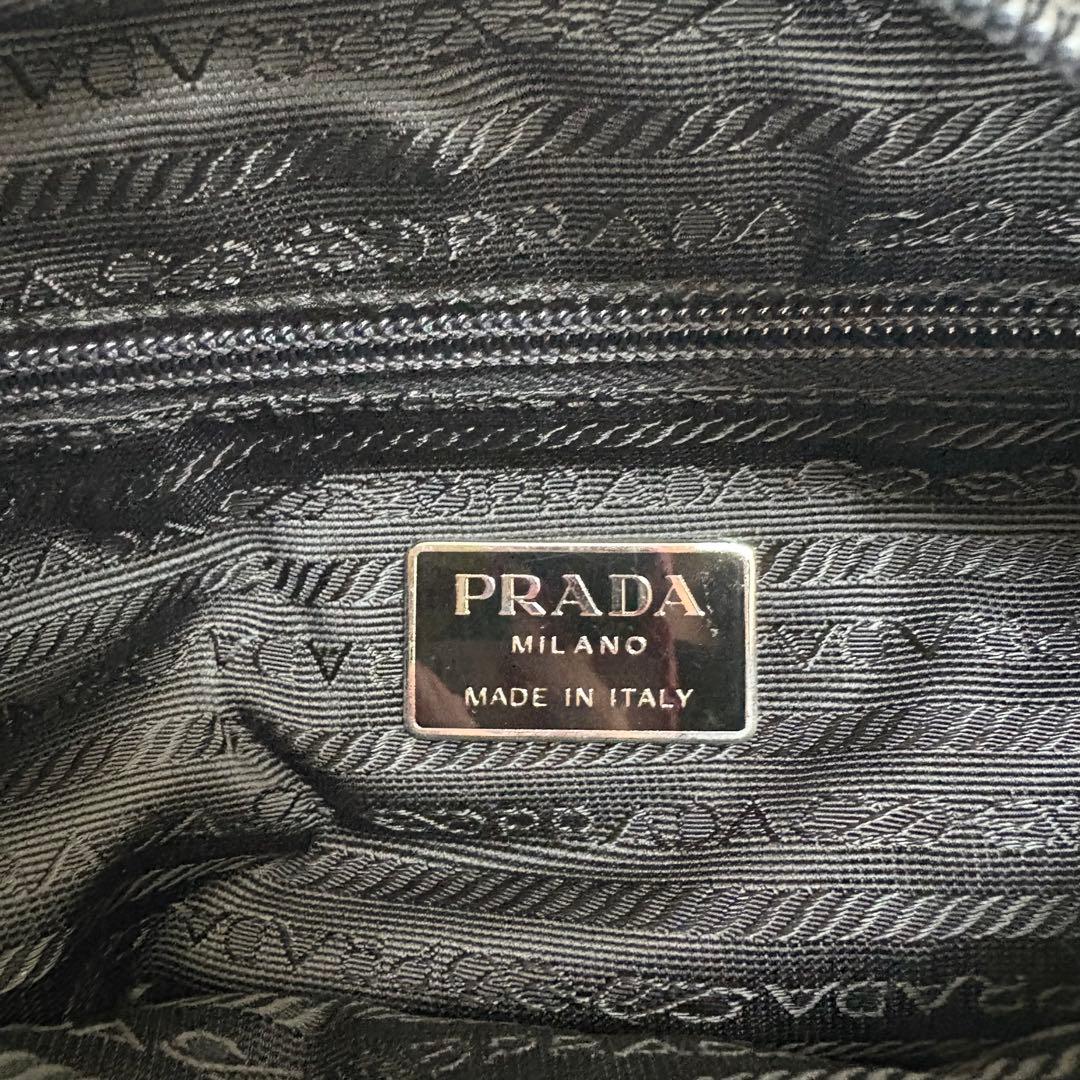 【K様】PRADAブラック　トートバッグ　ハンドバッグ　ナイロン　テスート