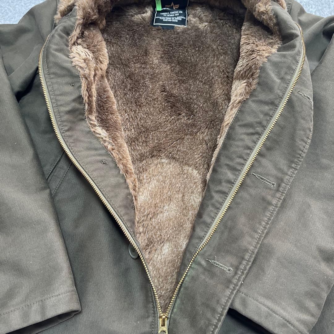【クリーニング済み】ALPHA INDUSTRIES デッキジャケットsizeL