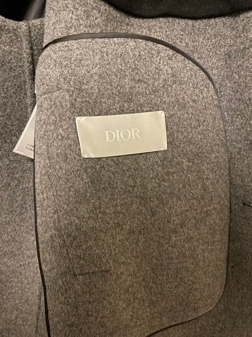 ディオール/DIORサイズ:44 ダブルフェイスアシンメトリーコート(ブラック)