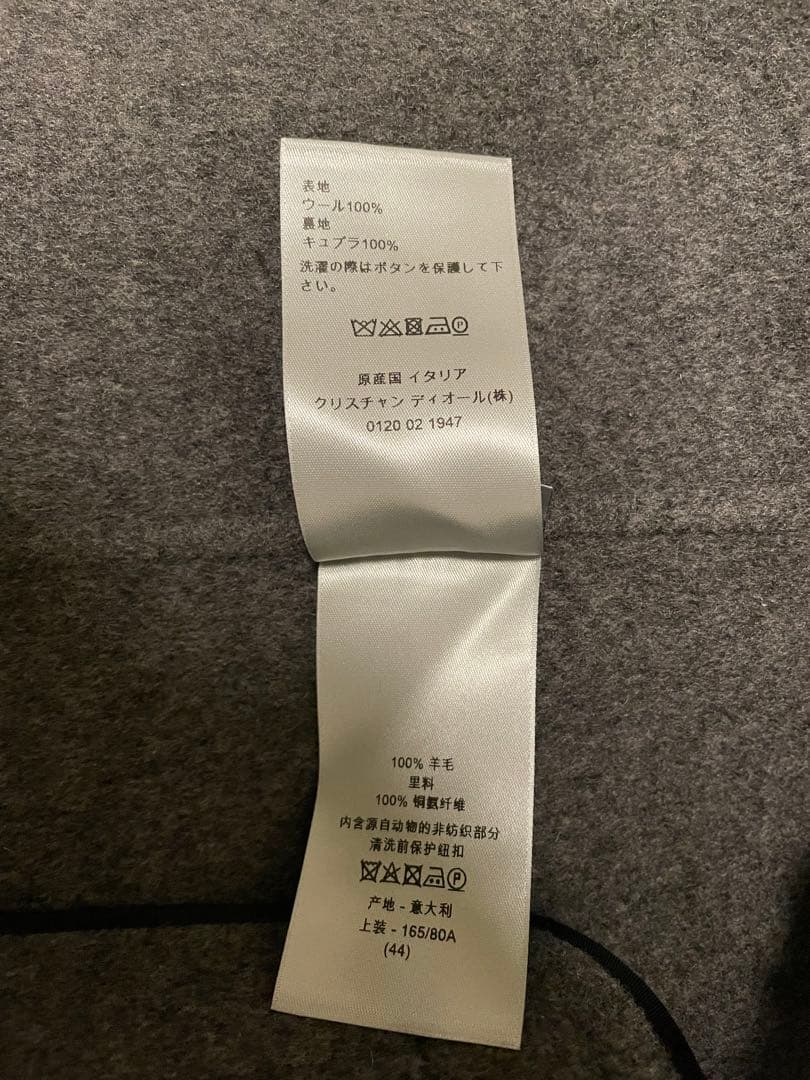 ディオール/DIORサイズ:44 ダブルフェイスアシンメトリーコート(ブラック)