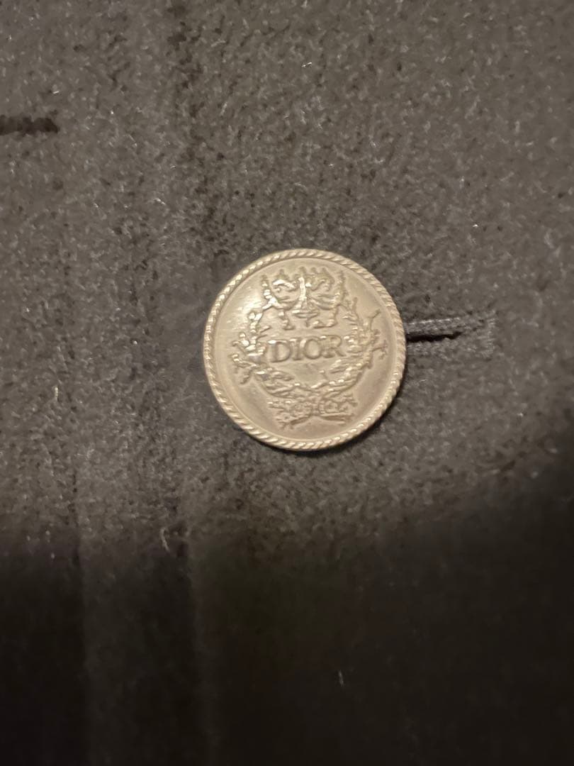 ディオール/DIORサイズ:44 ダブルフェイスアシンメトリーコート(ブラック)