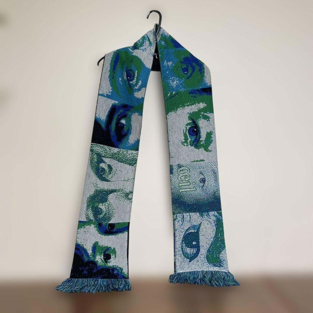 美品★MONTMARTRE NEW YORK ブルーオイルスカーフ 24aw