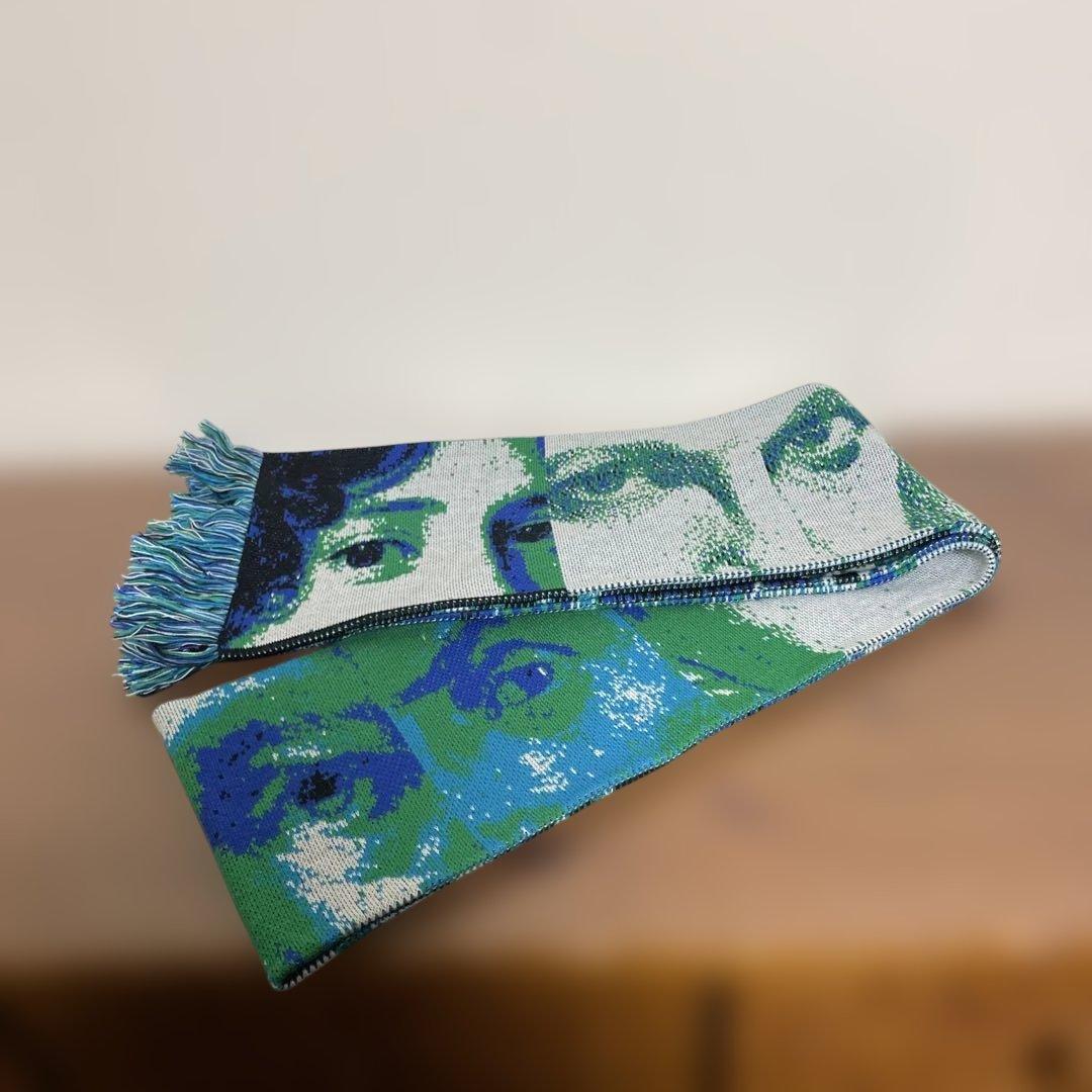 美品★MONTMARTRE NEW YORK ブルーオイルスカーフ 24aw