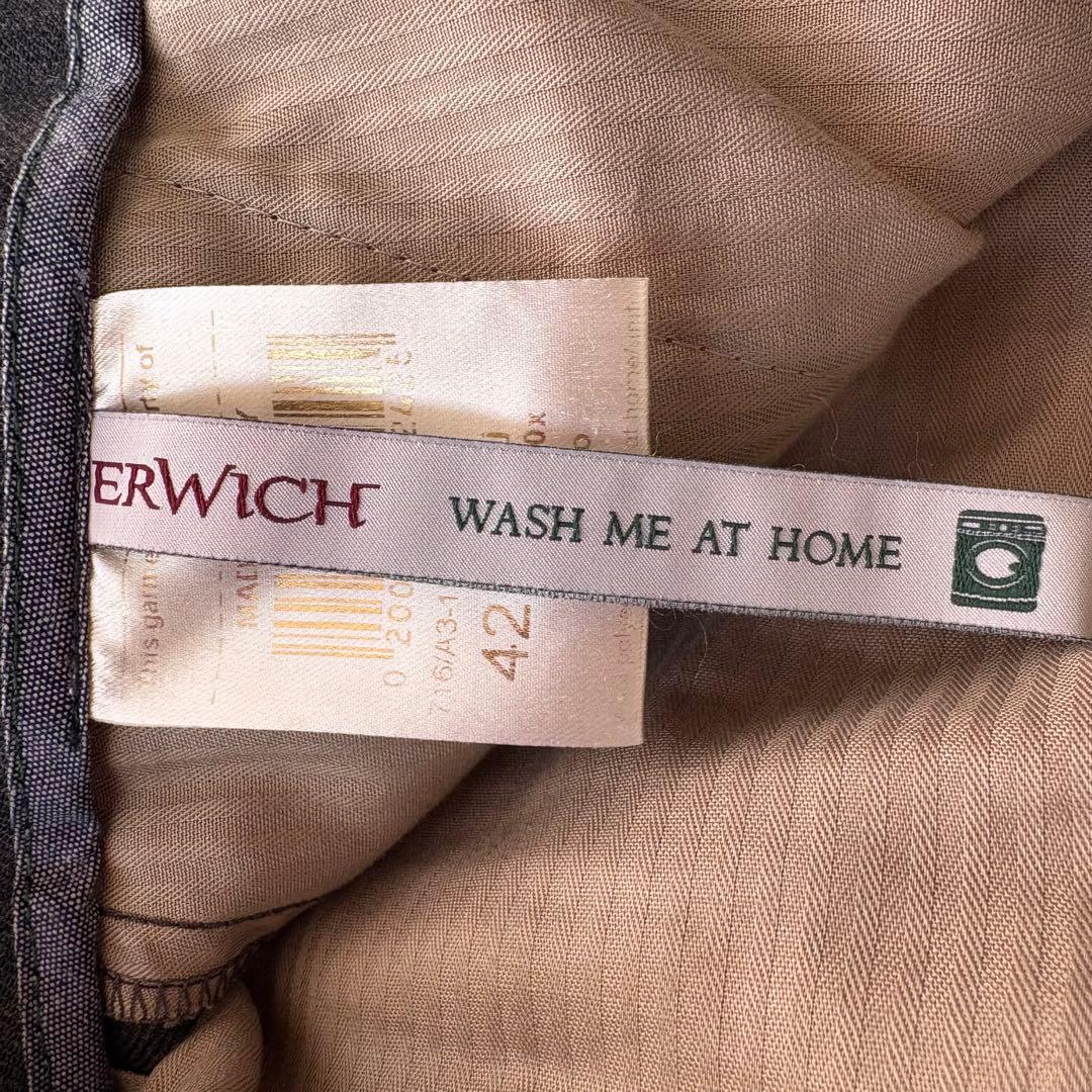 ベルウィッチ BERTOベルト テクノウールバックシャーリングテーパードパンツ