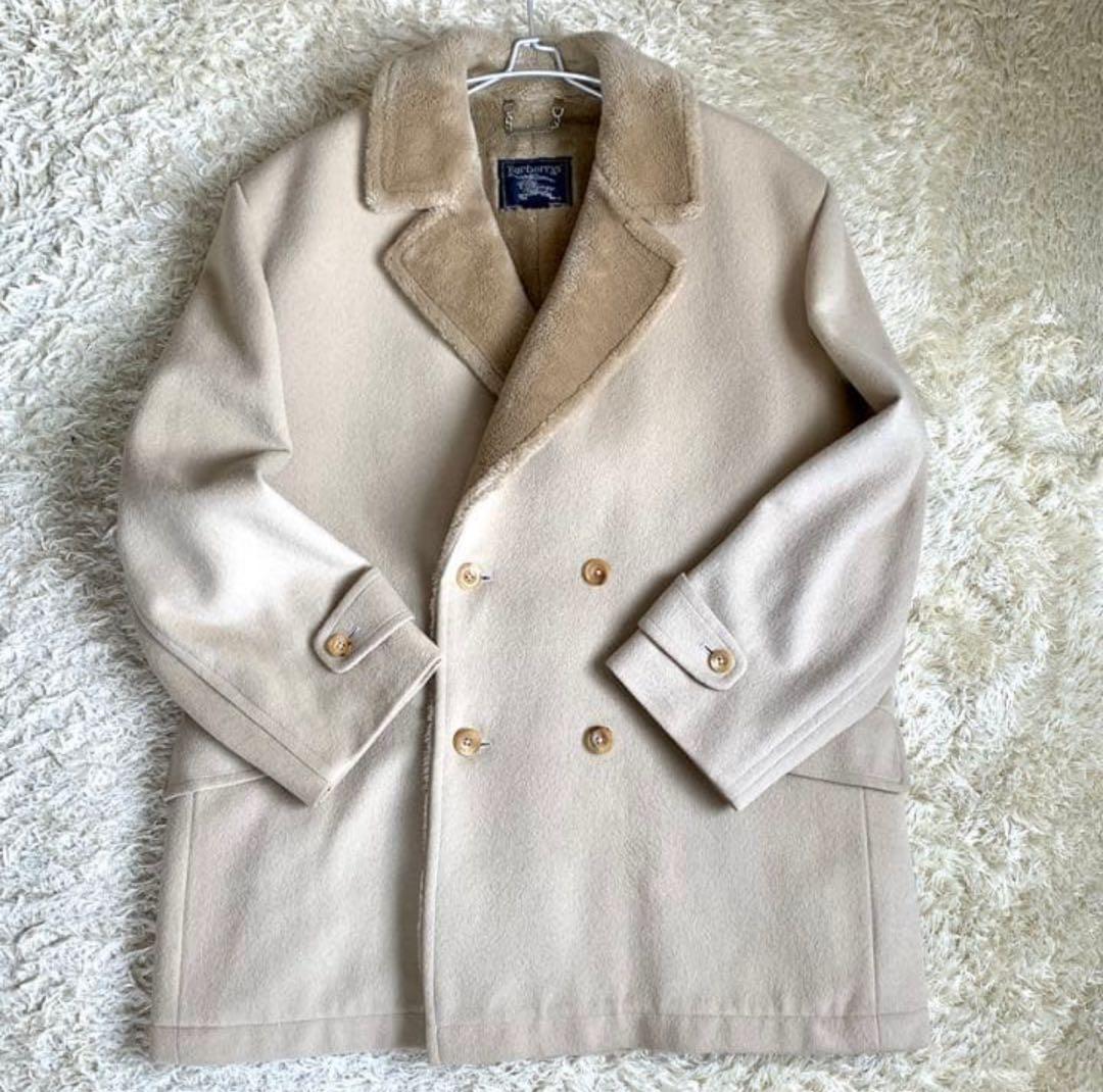 Burberry バーバリー　ラムウール　ボアコート ベージュ　サイズL