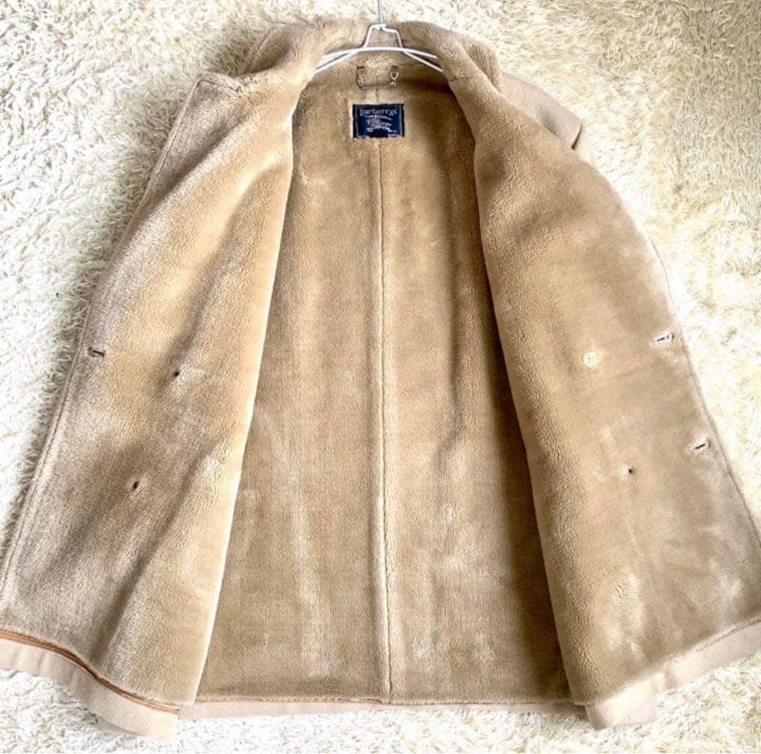 Burberry バーバリー　ラムウール　ボアコート ベージュ　サイズL