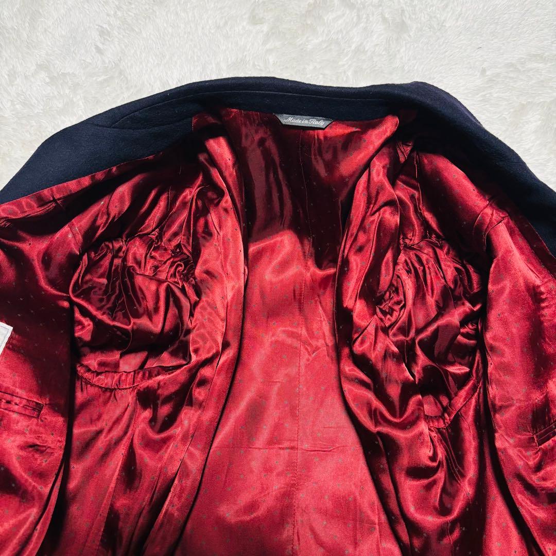 希少 70s ENRICO COVERI イタリア 金ボタン カシミヤ 紺ブレ