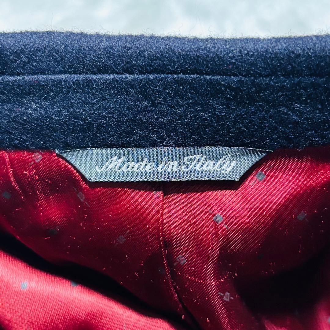 希少 70s ENRICO COVERI イタリア 金ボタン カシミヤ 紺ブレ