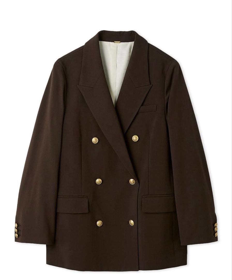 金釦ダブルブレストロングブレザー ミラオーウェン