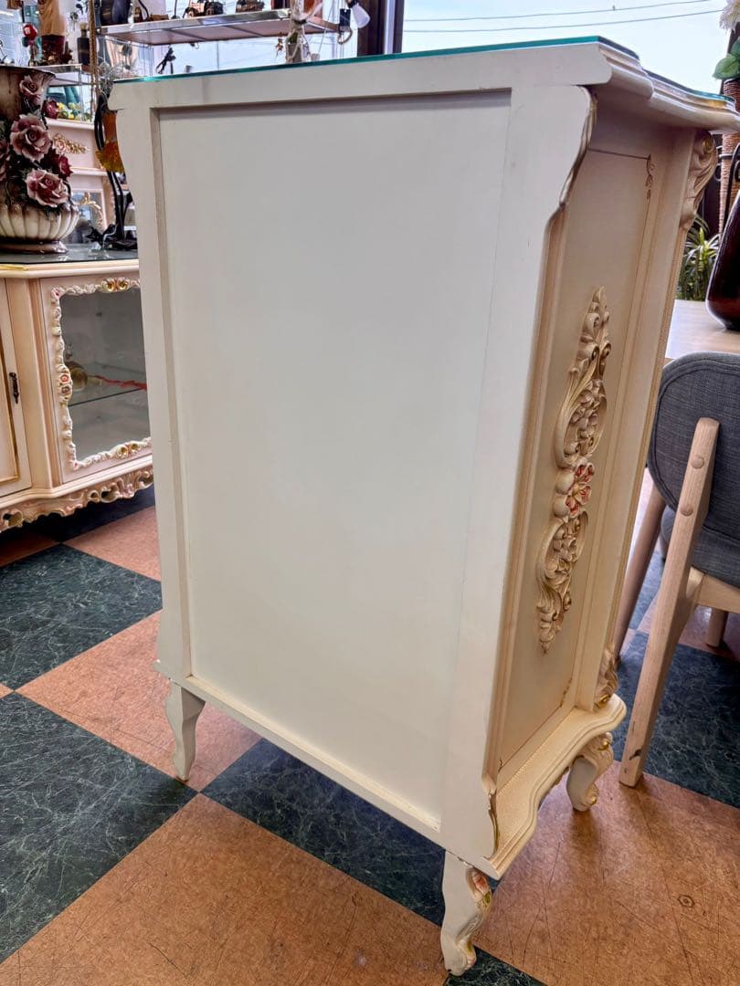 フレンチスタイル キャビネット 4段ロココ調