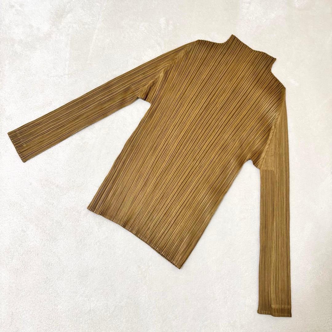 PLEATS PLEASE プリーツ　ワンボタン　ブラウン　長袖　トップス