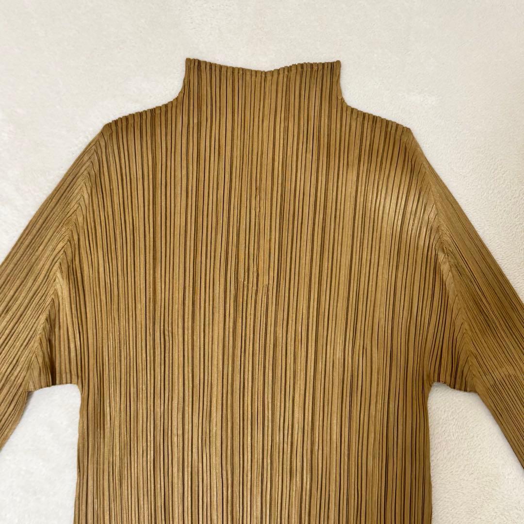PLEATS PLEASE プリーツ　ワンボタン　ブラウン　長袖　トップス