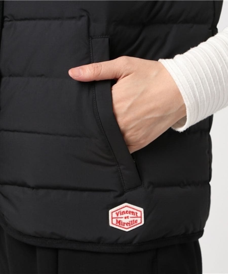 美品　Vincent et Mireille ステッチレスダウンベスト　36