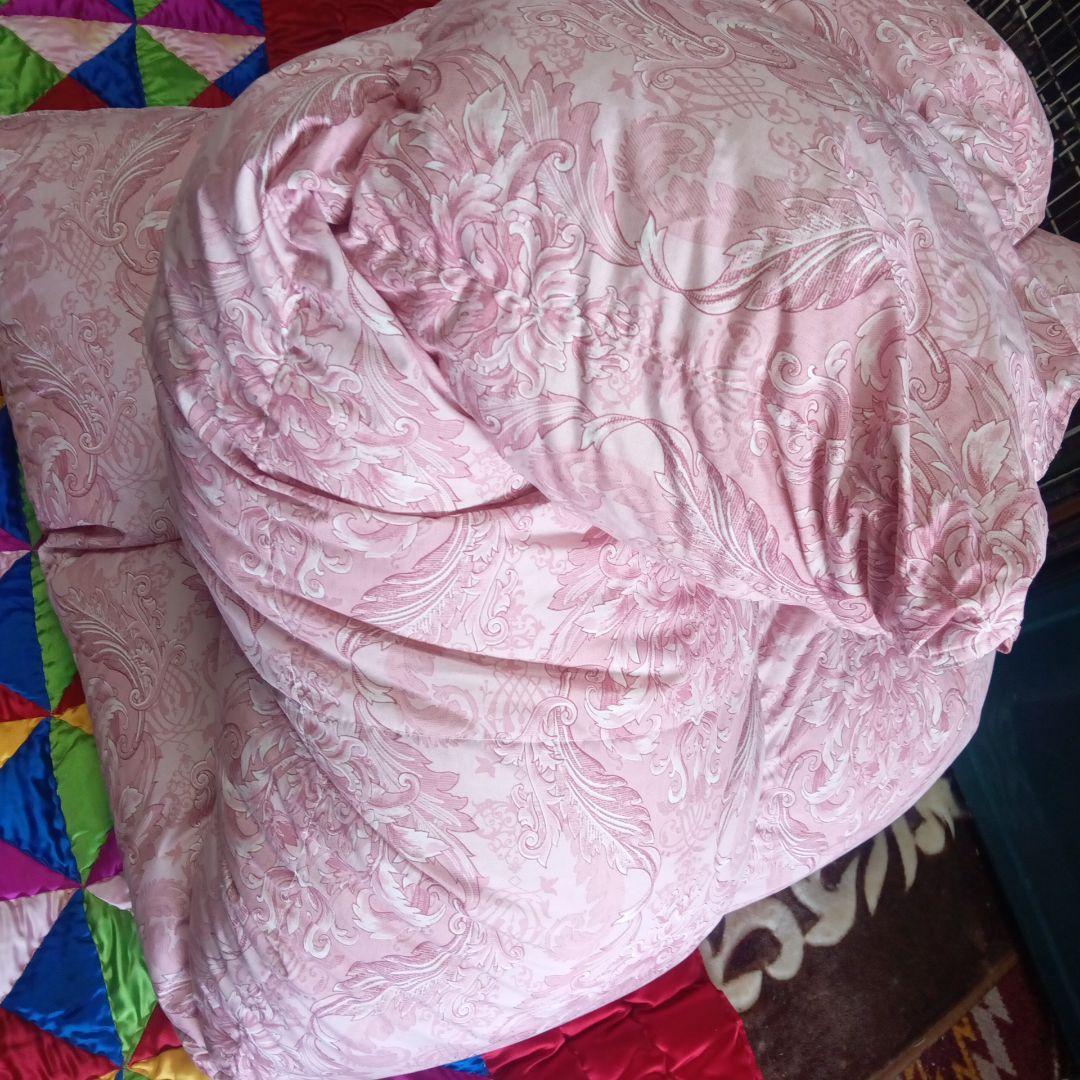 なお羽毛掛け布団京都西川 ピンク ダウン85%中羽毛1.1㌔(美品)