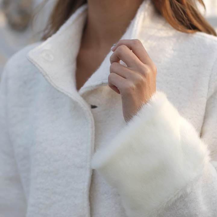 【未使用:room306Contemporary】ファーコート(黒)