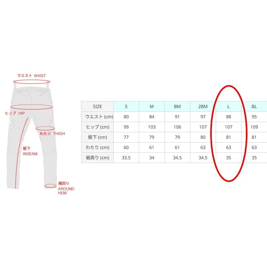 RSタイチ RSY555 ウィンドストップパンツ Lサイズ