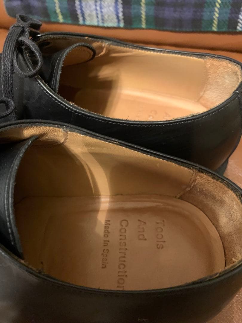 TOOLS AND CONSTRUCTION Uチップシューズ ブラック 41h