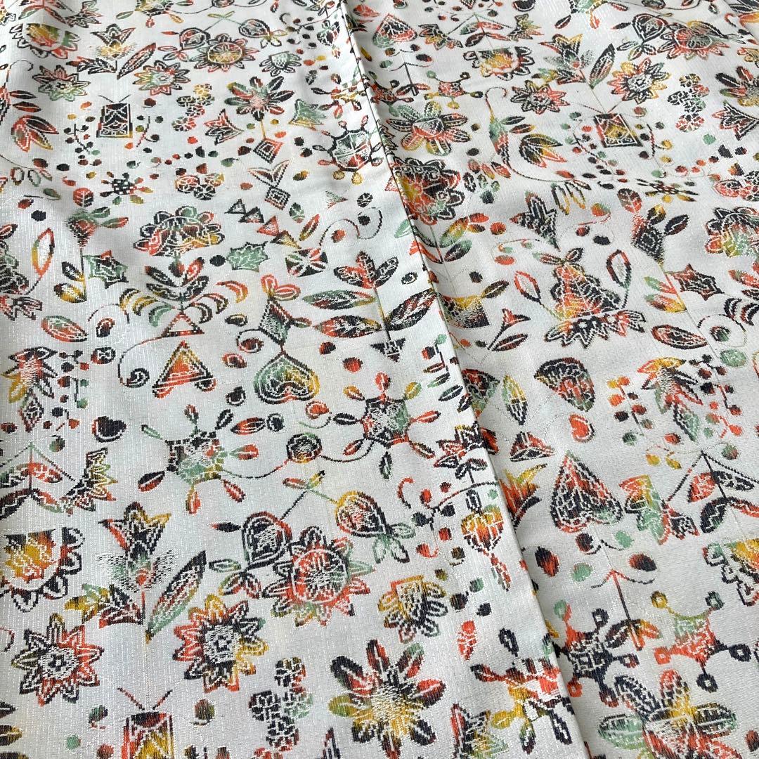 身丈162 セミアンティーク お召　着物　NO6