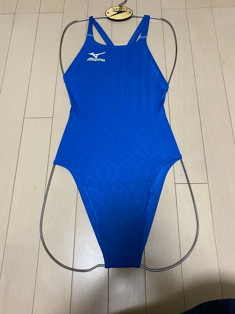 Mizuno スポーツ用水着 青 ストラップタイプ　競泳水着
