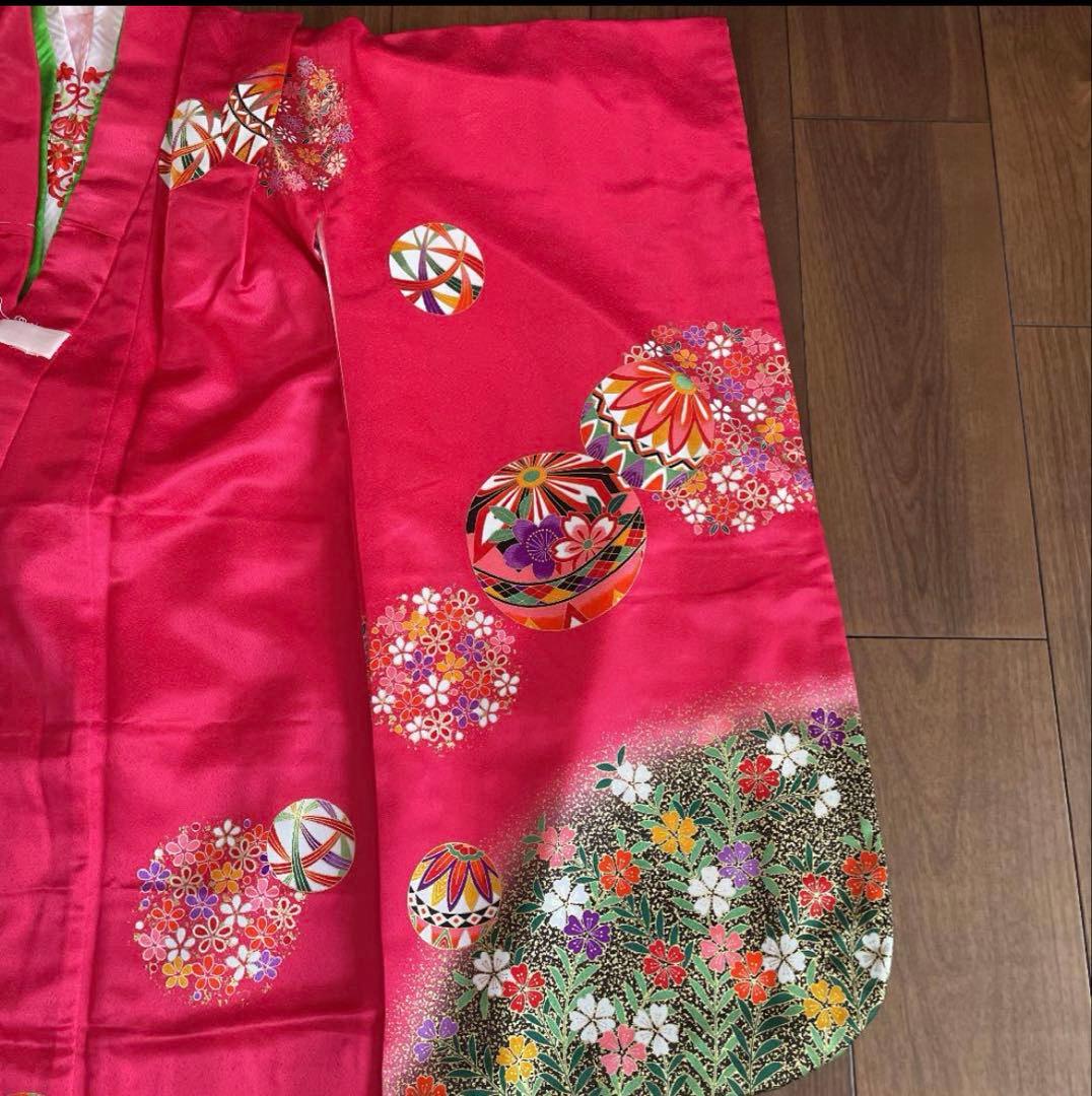 ☆miiiko☆7歳　七五三　着物　結び帯　上げ帯　足袋　髪飾り　セット