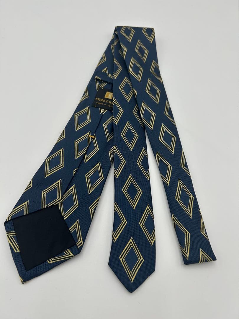 新品未使用　FRANCO BASSI ネクタイ　フランコバッシ　ネイビー　紺