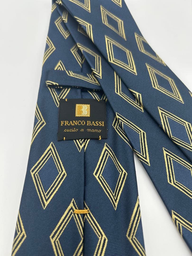 新品未使用　FRANCO BASSI ネクタイ　フランコバッシ　ネイビー　紺