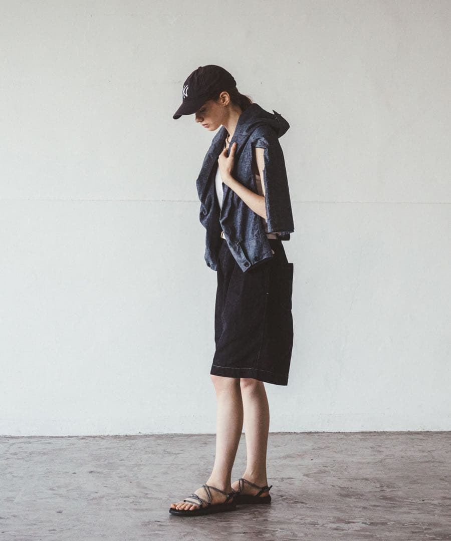 気まぐれセールUpcycleLinoBASIC デニム イージーショーツサイズ1