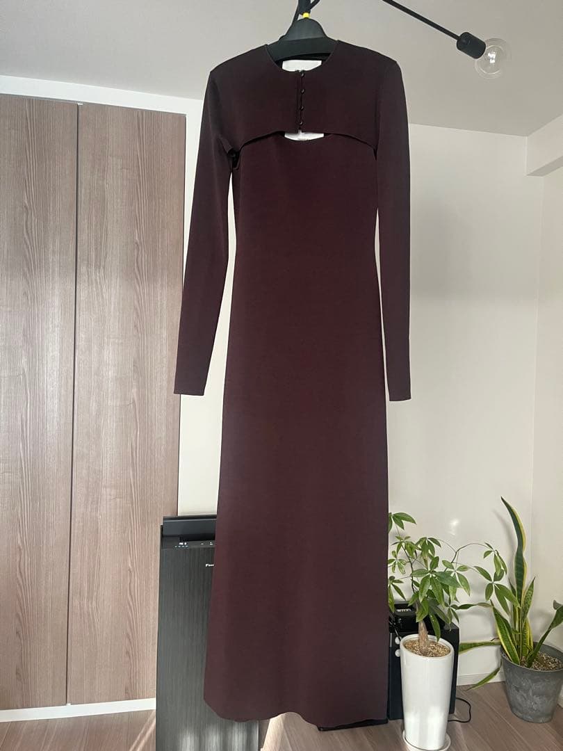 【未使用】TODAYFUL スクエアネックロングワンピース（値下げ）